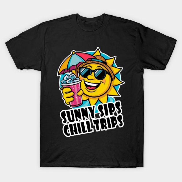 Sunshine Vibes: Stylish summer Sun Enjoying chill Day T-Shirt by TaansCreation 